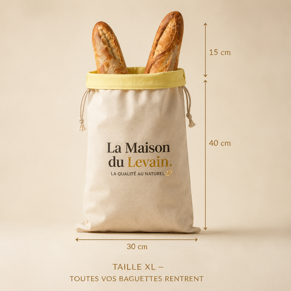 Le Sac La Maison du Levain (30×40cm) - Votre pain frais après 5 jours